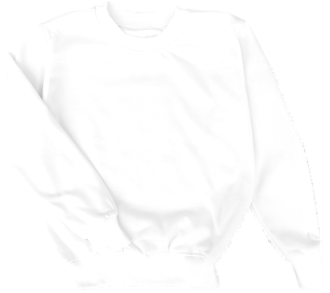 Plain crewneck sweatshirt, front view